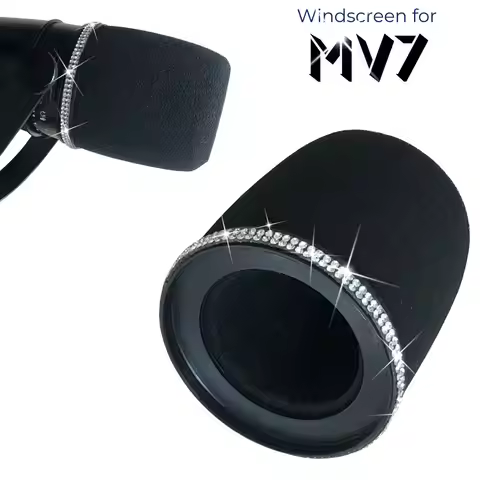 Sparkly MV7 Foam Pop Filter for Shure MV7, MV7X, MV7i, MV7+ Microphone Boom Arm Sponage Windscreen M