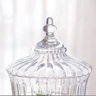 Crystal Glass European Apothecary Beverage Dispenser Jar