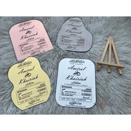 ENGRAVE PLATE ARCYLIC MIRROR & WOODEN + Engrave Hantaran | Mockup Cheque | Ijab Qabul | Mas Kahwin