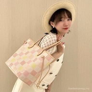 24 Spring Summer NEVERFUL Medium Shopping Bag Tote Bag N40668 Plaid