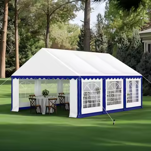 16x20FT Party Tent Heavy Duty, Large Wedding Event Shelters with 3 Carry Bags & Removable Sidewalls,
