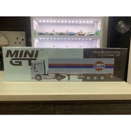 MINI GT No. 213 Mercedes-Benz Actros w/40 Ft Container "Gulf"