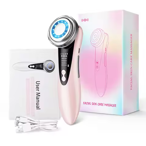 Multifunction Facial Massager 4 in 1 RF EMS Facial Radio Frequency Device Wireless Beauty Photon Ski