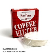 กระดาษกรองกาแฟวงกลม 100แผ่น สำหรับหม้อต้มกาแฟ Moka Pot Paper Filter