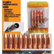 *MESIN WELDING / MIG WELDING* ACO 10pcs MIG Welding Torch Nozzle (BRASS / SILVER) DT-MNB10/DT-MNSB10