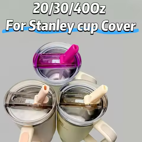 For Stanley 20oz 30oz 40oz Leak-Proof Flip Straw Lid Replacement, BPA-Free Detachable Travel Cover A