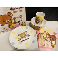 RILAKKUMA CERAMIC PLATE BOWL CUP SET