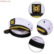 feelsaa Retro Embroidered Navy Marine Cap Yacht Captain Cap Navy Hat for Halloween