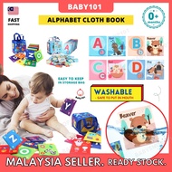 【Baby101】 26 Letter Double-sided Soft Cloth Cards ABC Alphabet Letter Cloth Book Baby Early Educatio