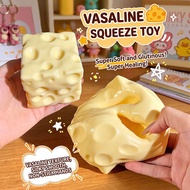 Cheese Cube Stress Ball Big Cheese Shapeable Squeeze Ball Non-Bounce Fidget Toy ASMR Sensory Anti-St