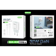 GERLAX GA-43 Adapter + Cable Type C To Type C Charger PD 35W GaN Fast Charging