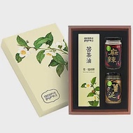 連淨 苦茶油+苦茶油拌醬禮盒 3入組（苦茶油500ml+麻辣瓣醬+薑泥拌醬）