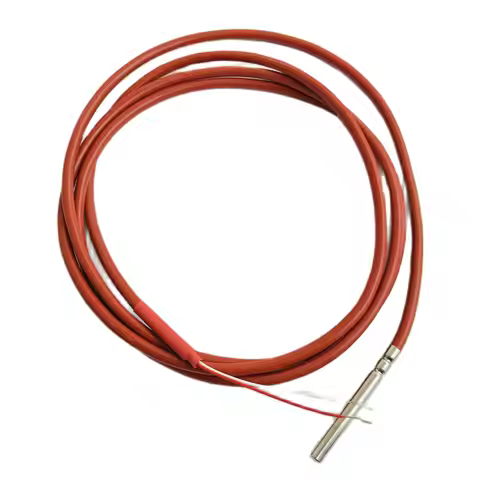 2/3 Wires PT1000 Temperature Sensor Thermistor Silicone Gel Coated 1.5Meters Probe 45mm*5mm -50-180 
