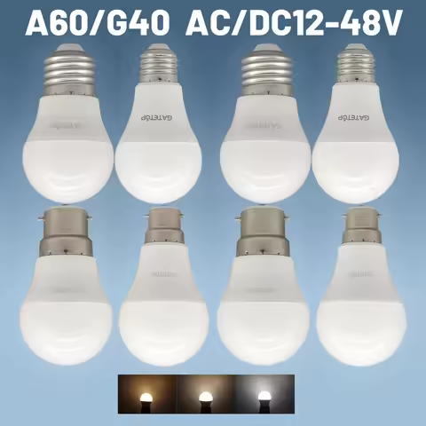 8PCS Energy-Efficient LED Light Bulbs AC DC 12V-48V Bubble Ball Bulb E27 B22 3W 5W 10W Spot Bulb for