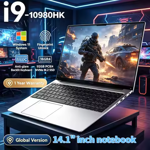 14.1 Inch Gaming Laptop Intel Core i9 10980HK 2.4 5.3GHz 32GB DDR4 2TB PCIe SSD Windows 11 Pro Porta