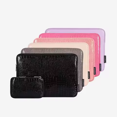 Brand Laptop Bag 12,13,14,15.6,16 Inch,PU Leather Lady Man Women Sleeve Case Cover For Macbook Air P