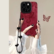 Anti-Fall13Silicone Butterfly Phone Case Apple15Bracelet New Year Hole Suede Leather7Suitable for pr