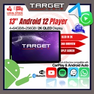 🎯 13” 2K Android Player (8+256GB) TA-7862S 4G 8-Core Universal Android Auto CarPlay WiFi BlueTooth M