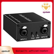 Audio Isolator 2-Channel Noise Reduction XLR Audio Isolator Filter 6.5 XLR Mixer Eliminated Current 