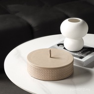 Decoration Antique Jewelry Tray High-End Box Medium Home Storage Light Brown Woven Large Leather Hom