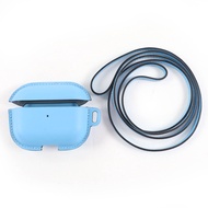 全新愛馬仕 (HERMES) Swift Celeste/Blue Lin AirPods Pro 2 保護套，附 B 字印記，含包裝盒和防塵袋，法國製造，女款