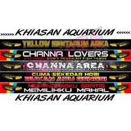 Channa yellow Sentarum Area Aquarium Sticker | Not A Prestige Fight | Looking At Me For Free | Channa Lovers | No Glass Holding | Galak Fish | Predator Fish Area |