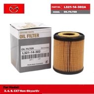 L321-14-302A Mazda oil filter for non-Skyactiv Mazda 3, Mazda 6, CX-7, Mazda 8 MPV, Ford Escape