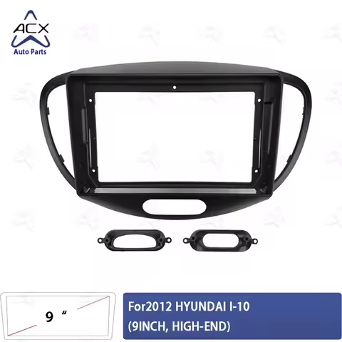 9 INCH Car Radio Fascia For HYUNDAI i10 I-10 2008~2011 Android Stereo Frame Player 2 Din Head Unit P