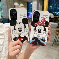 Phone Case OPPO Reno10 Pro Reno 10 Reno10 Pro+ 5G New 2023 Cute Cartoon Mouse Pattern For Couples Artificial Leather Casing OPPO Reno10 5G Soft Case