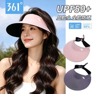 361°Sun Hat Ice Silk Seamless Hat Empty Top Sun Hat Extra Large Brim Anti-Ultraviolet Foldable