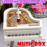 Valentines  gift birthday kids toys music box piano dancing girl Automatic rotation  SG Local stock