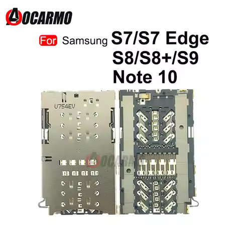 SIM Card Reader Connector For Samsung Galaxy S7 S7edge S8 S8+ S9 Note 10 Card Holder Replacement Par