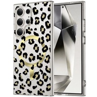 For Samsung Galaxy S24 S23 S22 Ultra Plus S24+ S23+ S22+ Phone Case Fashion Trend S23 Hot Leopard Print Phone Case S22 Magnetic Drop Protection Phone Case