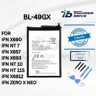 DM Battery Compatible For IFN X690 NT 7 X657 X693 NT 10 HT 11S X6812 ZERO X NEO BL-49GX