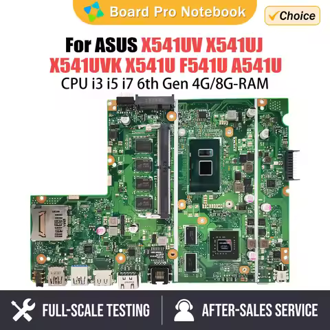 X541UV Laptop Motherboard For ASUS Mainrboard X541UVK R541U A541U X541UJ F541U X541U K541U I3 I5 I7 
