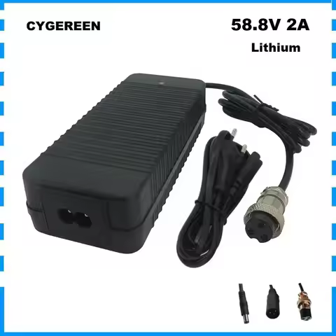 14S 58.8V 2A Li-ion Charger For 51.8V 52V 10AH 15AH 20AH Lithium Battery Charger GX16 DC XLR Connect