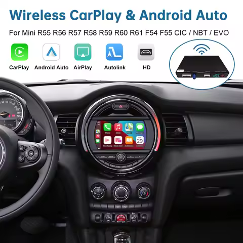 RoadTop Wireless CarPlay Android Auto for Mini R55 R56 R57 R58 R60 R61 F54 F55 F56 Clubman Countryma