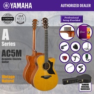 Yamaha AC5M ARE A Series Full Solid Concert Size Acoustic Electric Guitar 41" with Hardcase - Vintage Natural