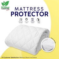 ECOlux - Hotel Grade MATTRESS PROTECTOR ( microfiber fabric quilted ) - Washable - Protection &amp; Comfort