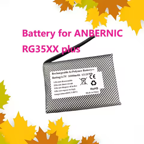 100% Reliable Li-Ploymer Battery 3.7V 3300mAh For ANBERNIC RG35XXSP, RG35XX Plus