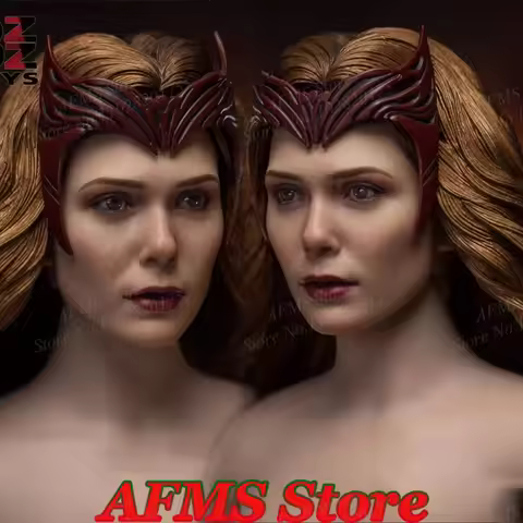 BZZ TOYS BH191 1/6 Female Soldier Scarlet Witch Head Sculpture Marvel The X-Men Elizabeth Olsen Head