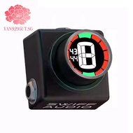 SWIFF 1 Piece C20 Innovative Mini Pedal Tuner Black Pedal Tuner for Chromatic Guitar Bass Tuning LED