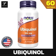 NOW Foods Ubiquinol 100 mg - 60 Softgels นาวฟู้ดส์ ยูบิควินอล เป็น โคนเอนไซม์ คิวเทน ที่ร่างกายสามรถ