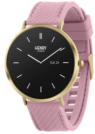 #N/A - Henry London HSL016 智能手錶 (金色和腮紅色矽膠錶帶)