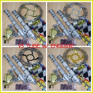 ☜ ◰ ◱ LIGHTEN FRONT SHOCK (NGO Caliper + Tube + disc + Earls B.Hose)WaveSet - Wave, Xrm, Rs, R150