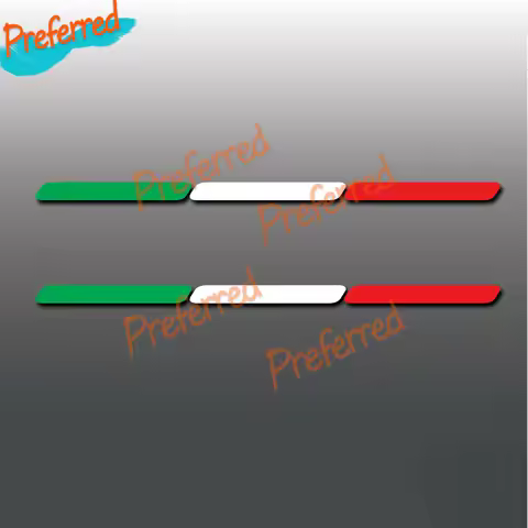 2x Italy Italian Flag Stripe Euro Car Window Bumper Dash Vinyl Decal Stickers