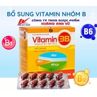VITAMIN 3B GOLD PHUC VINH - VITAMIN SUPPLEMENT B (B1 B6 B12) - BOX OF 100 SOFT CAPSULES