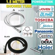 ❤QUALITY❤1.5M RUBBER FLEXIBLE SHOWER HOSE BLACK/SILVER FOR WATER HEATER JOVEN/ALPHA/PANASONIC/MIDEA/DEKA/HAIER/TOSHIBA