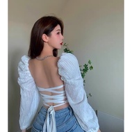 Backless crop top