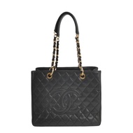 Chanel GST 中號牛皮菱格紋 雙C單肩包